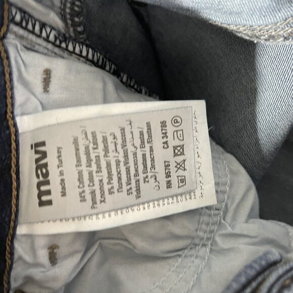 Mavi Niki Jeans Womens 25 Blue High Rise Straight Crop Ankle Raw Hem New - Picture 13 of 15